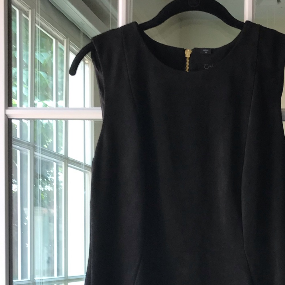 Calvin Klein Black Suede Sheath Dress